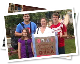 Welcome to America Host Family Welcoming Exchange Student to America