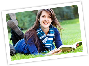 Reading Exchange Student Reading in the Grass